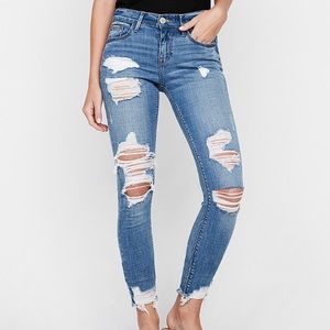 Mid Rise Distressed Stretch+ Jeans